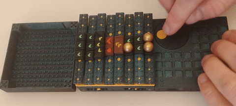 xor gate, composed of a turn + switch + distributor